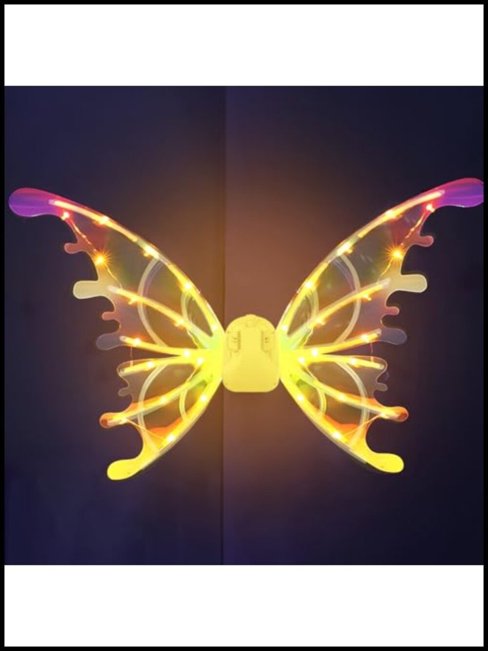 LED Fairy Wings Light Up Elf Angel Costume Cosplay Wing with Music Kids Pets